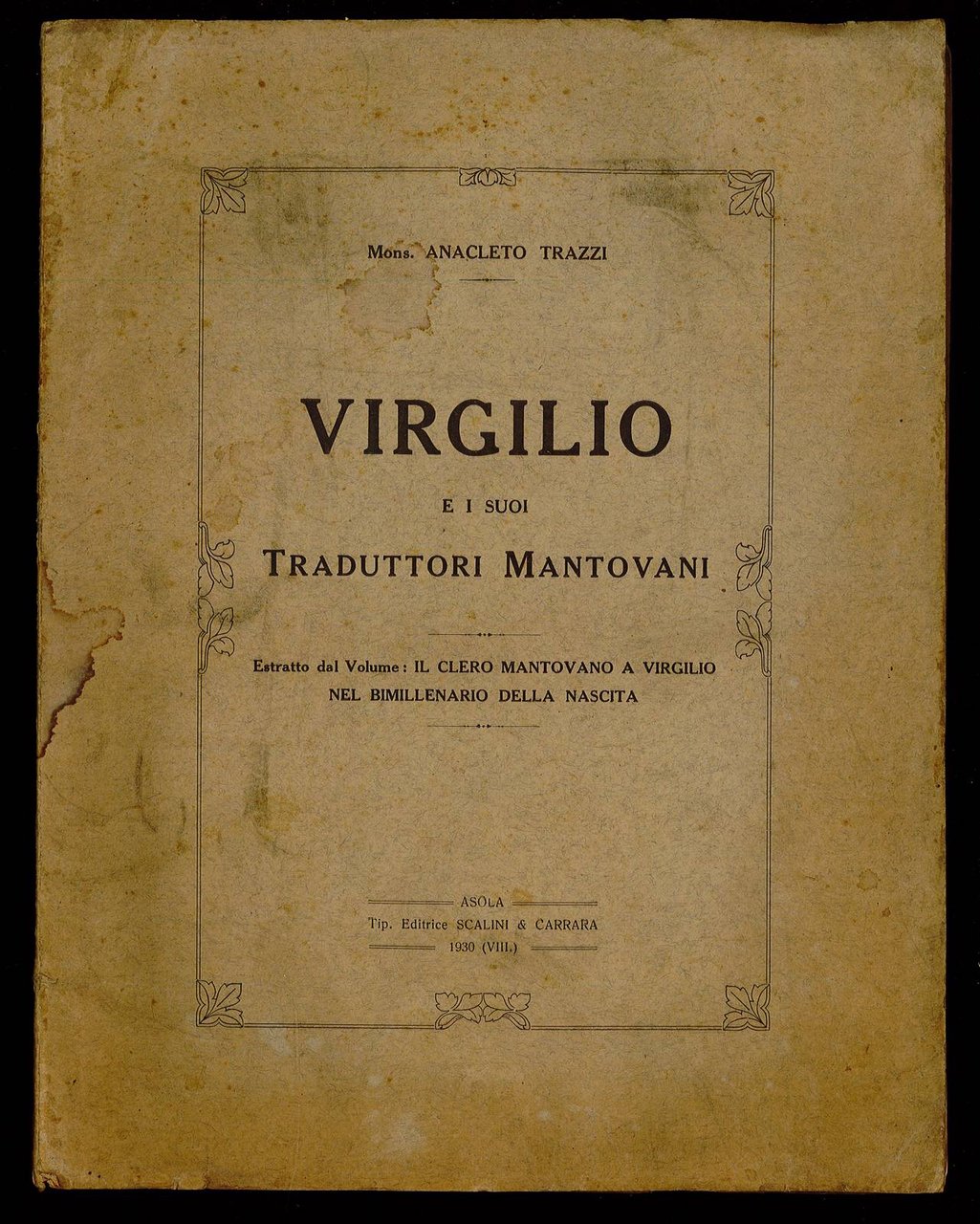 Virgilio e i suoi traduttori Mantovani