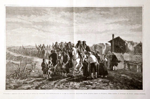 Vittorio Amedeo II di Savoja si leva il collare dell’Annunziata …