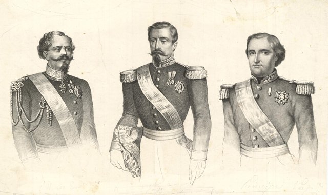 Vittorio Emanuele II - Napoleone III - Principe Napoleone Giuseppe