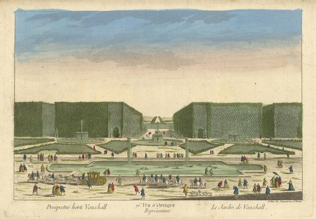 Vue d'Optique Representant Le Jardin de Vauxhall