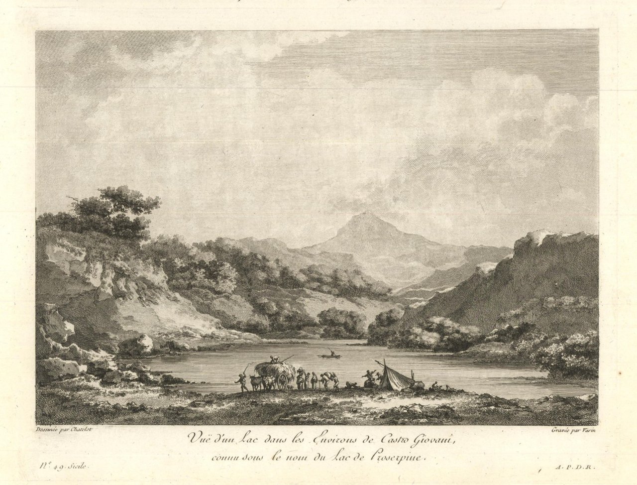 Vue d'un Lac dans les Environs de Castro Giovani connu …