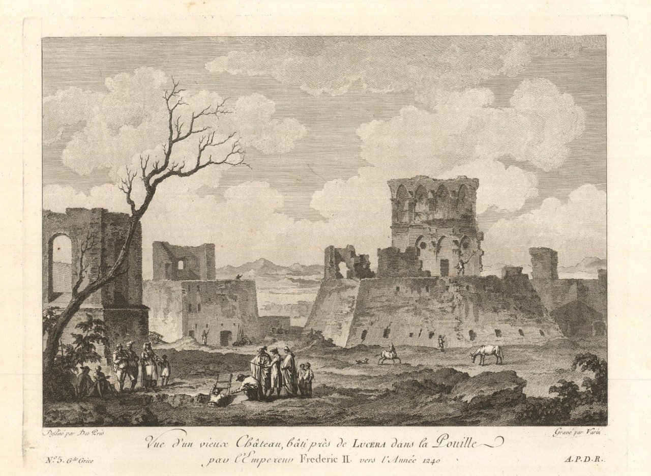 Vue d'un vieux Chateau, bati èpres de Lucera dans la …