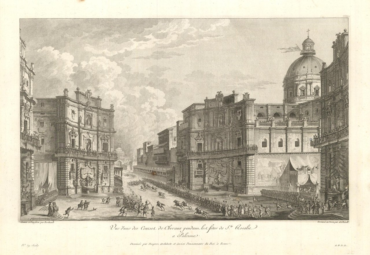 Vue d'une des Courses de Chevaux pendant les fètes de …