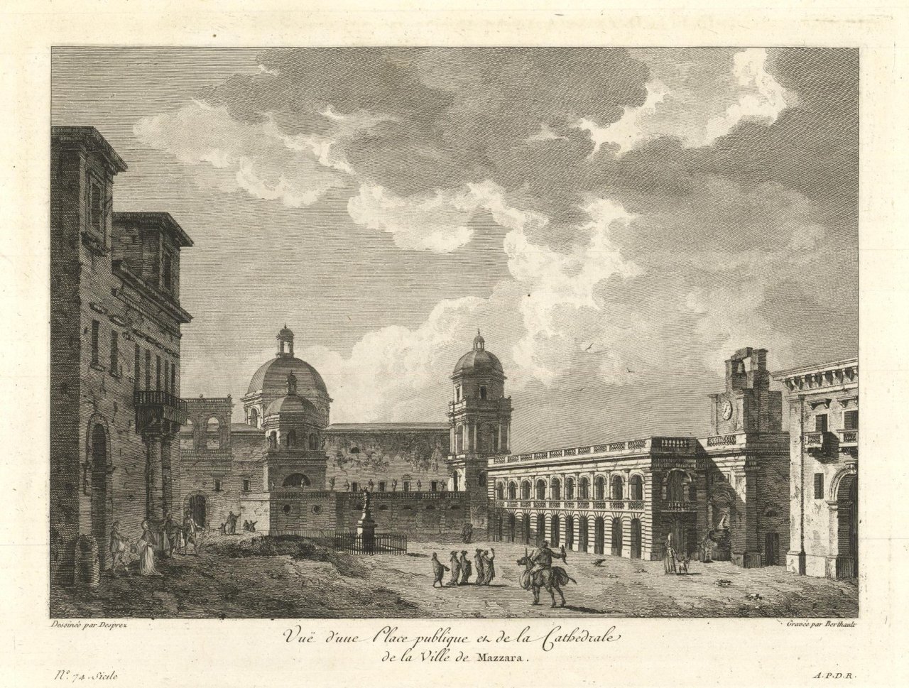 Vue d'une Place publique et de la Cathédrale de la …