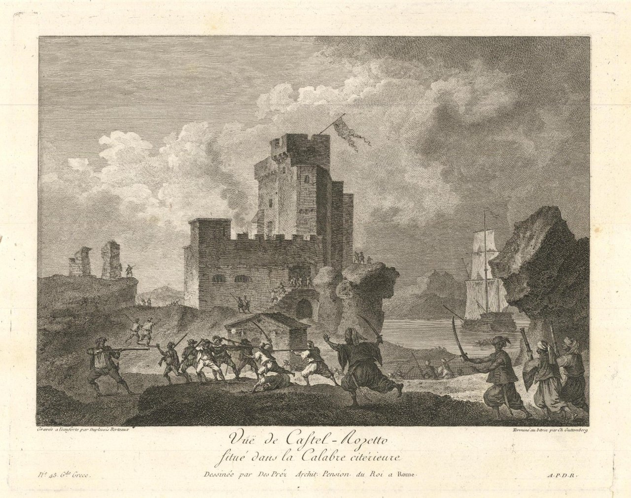 Vue de Castel-Rozetto / /situé dans la Calabre citérieure