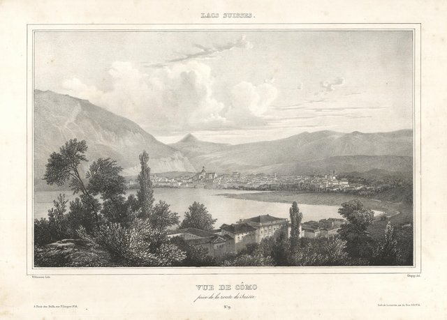 Vue de Como prise de la route de Suisse