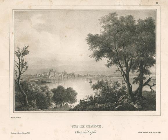 Vue de Genève. Ruote du Simplon