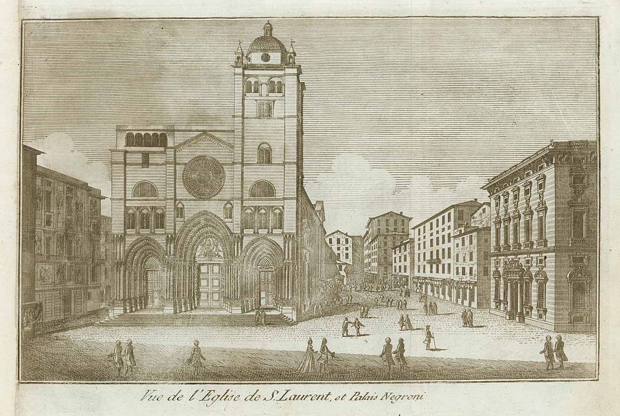 Vue de l'Eglise de S. Laurent et Palais Negroni