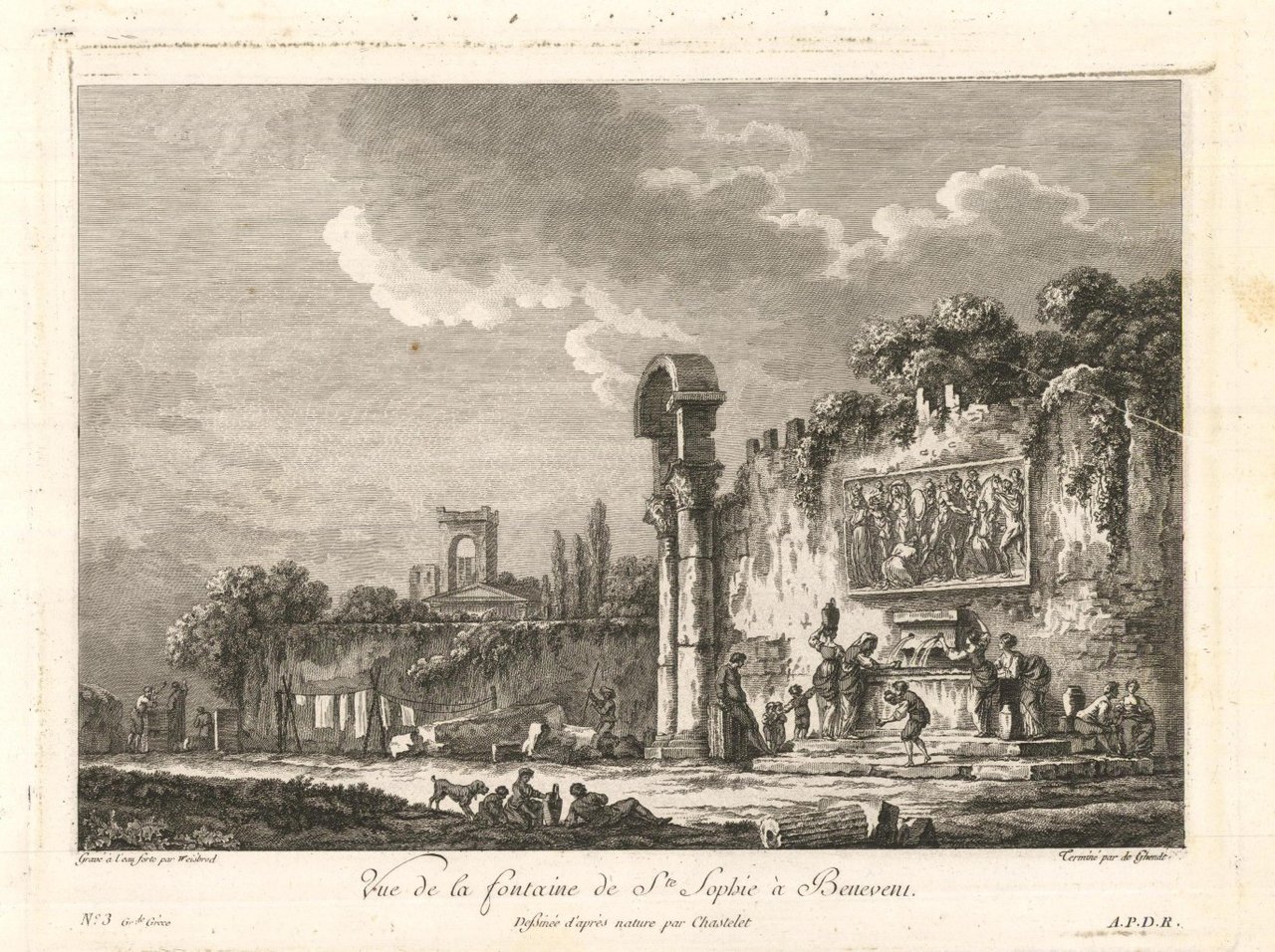 Vue de la fontaine de S.te Sophie a Benevent