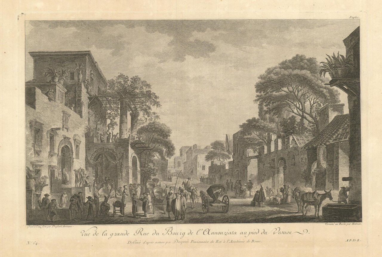 Vue de la grande Rue du Bourg de l'Annonziata au …