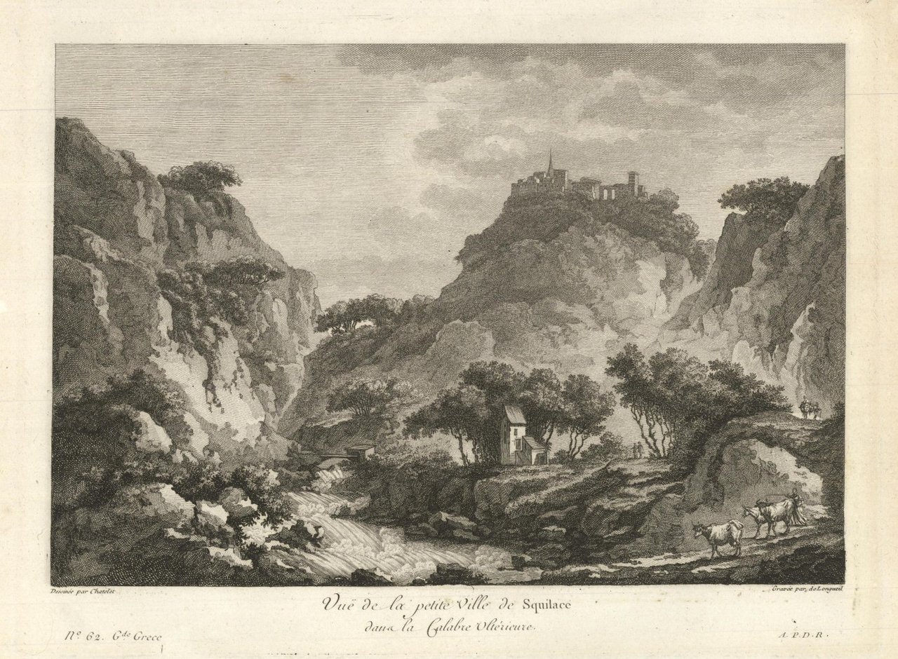 Vue de la petite ville de Squilace /dans la Calabre …