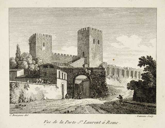 Vue de la Porte St. Laurent à Rome
