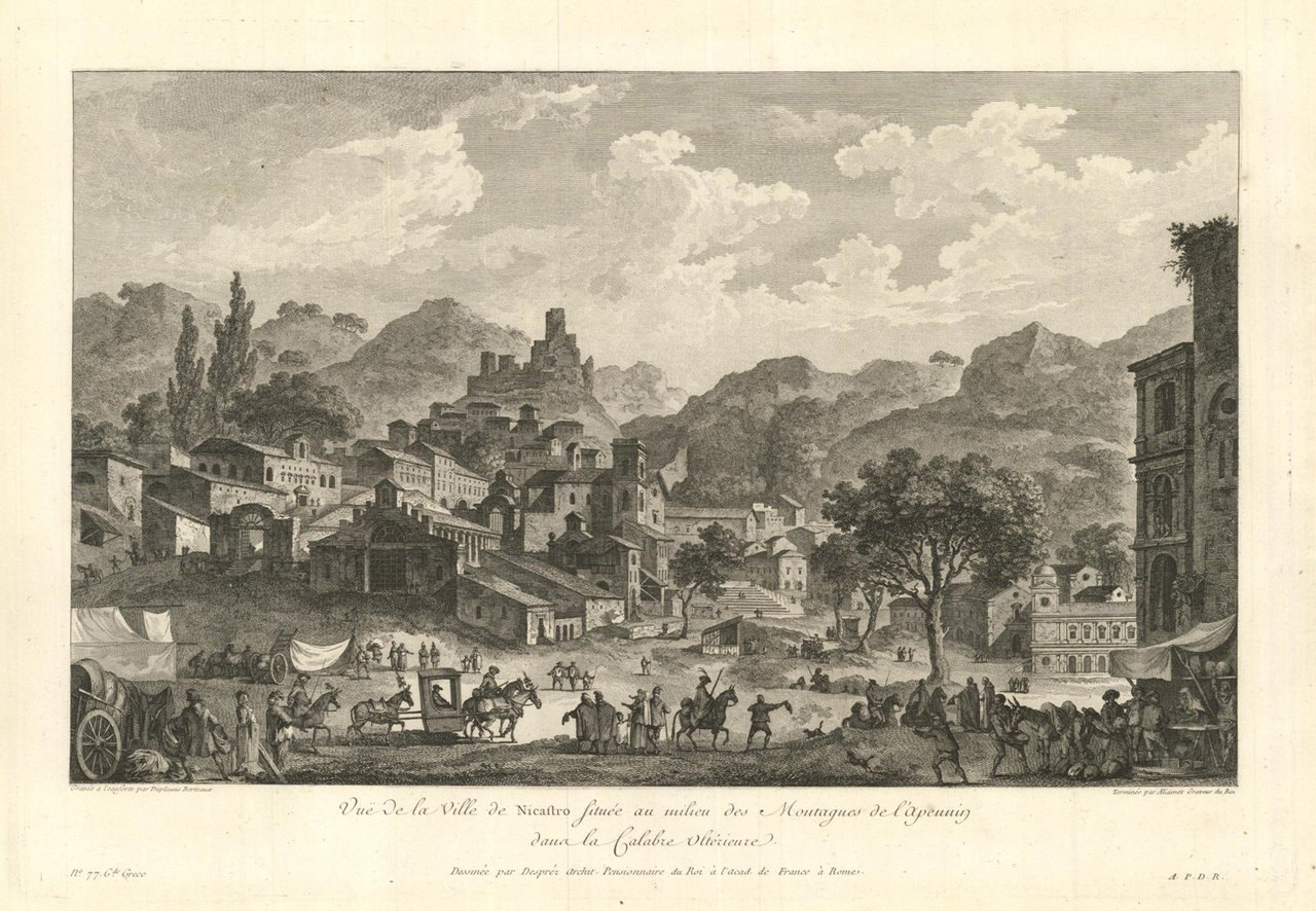 Vue de la Ville de Nicastro située au milieu des …