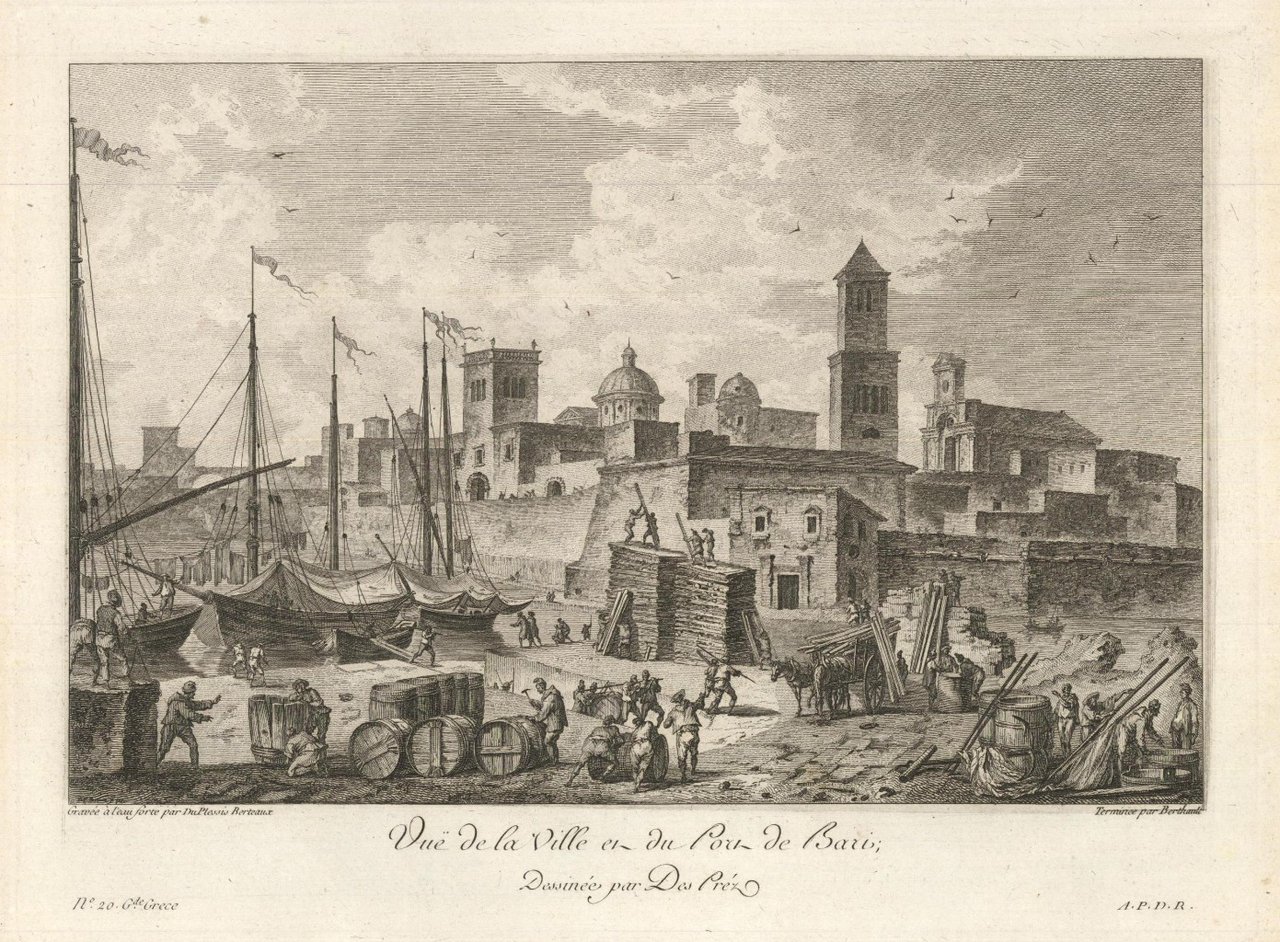 Vue de la Ville et du port de Bari