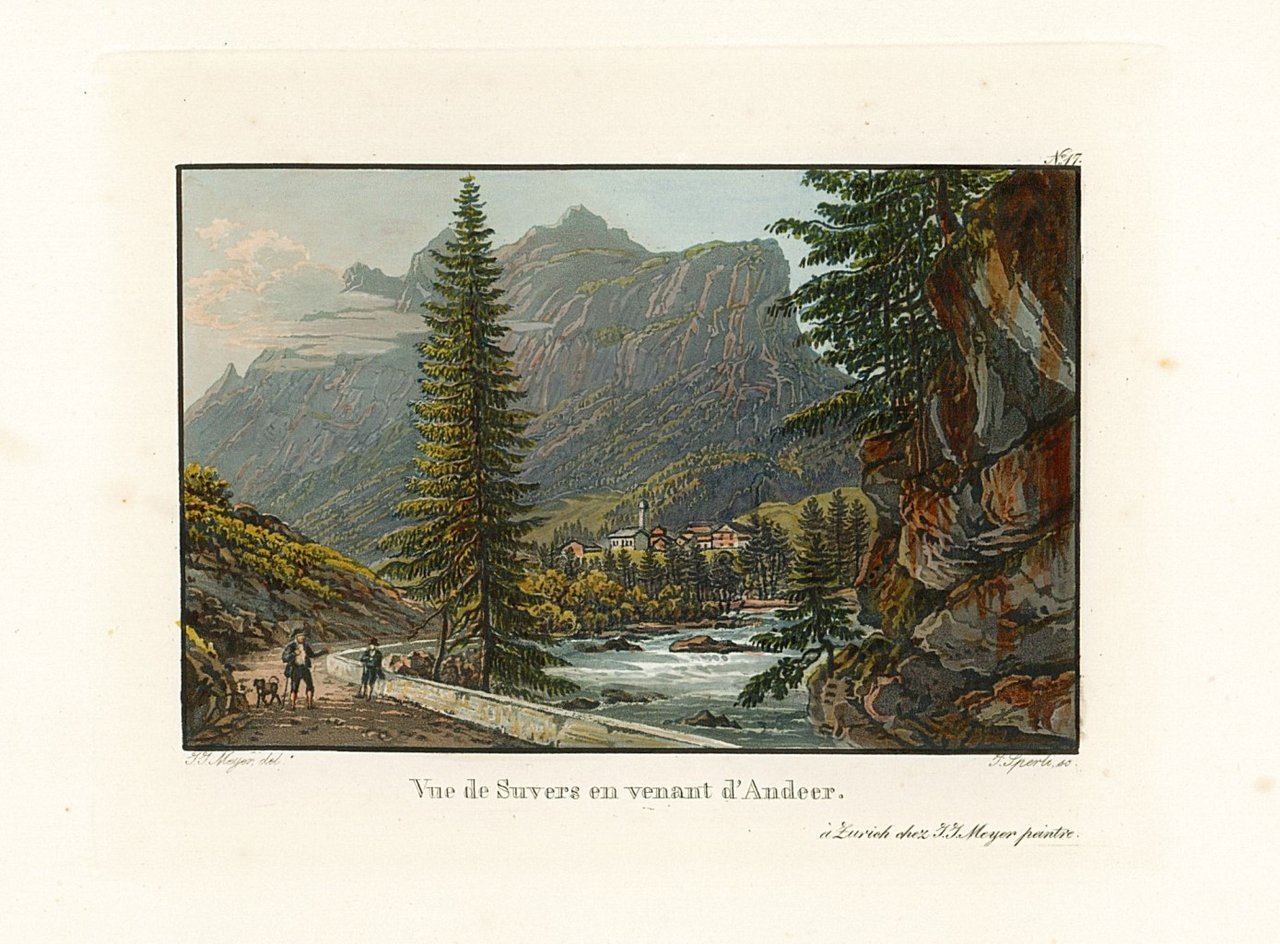 Vue de Suvers en venant de d'Andeer