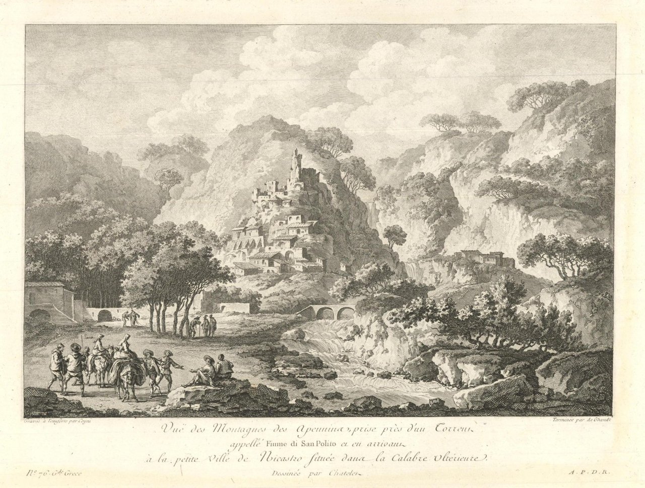 Vue des Montagnes des Appenins prise d'un Torrent / appellé …