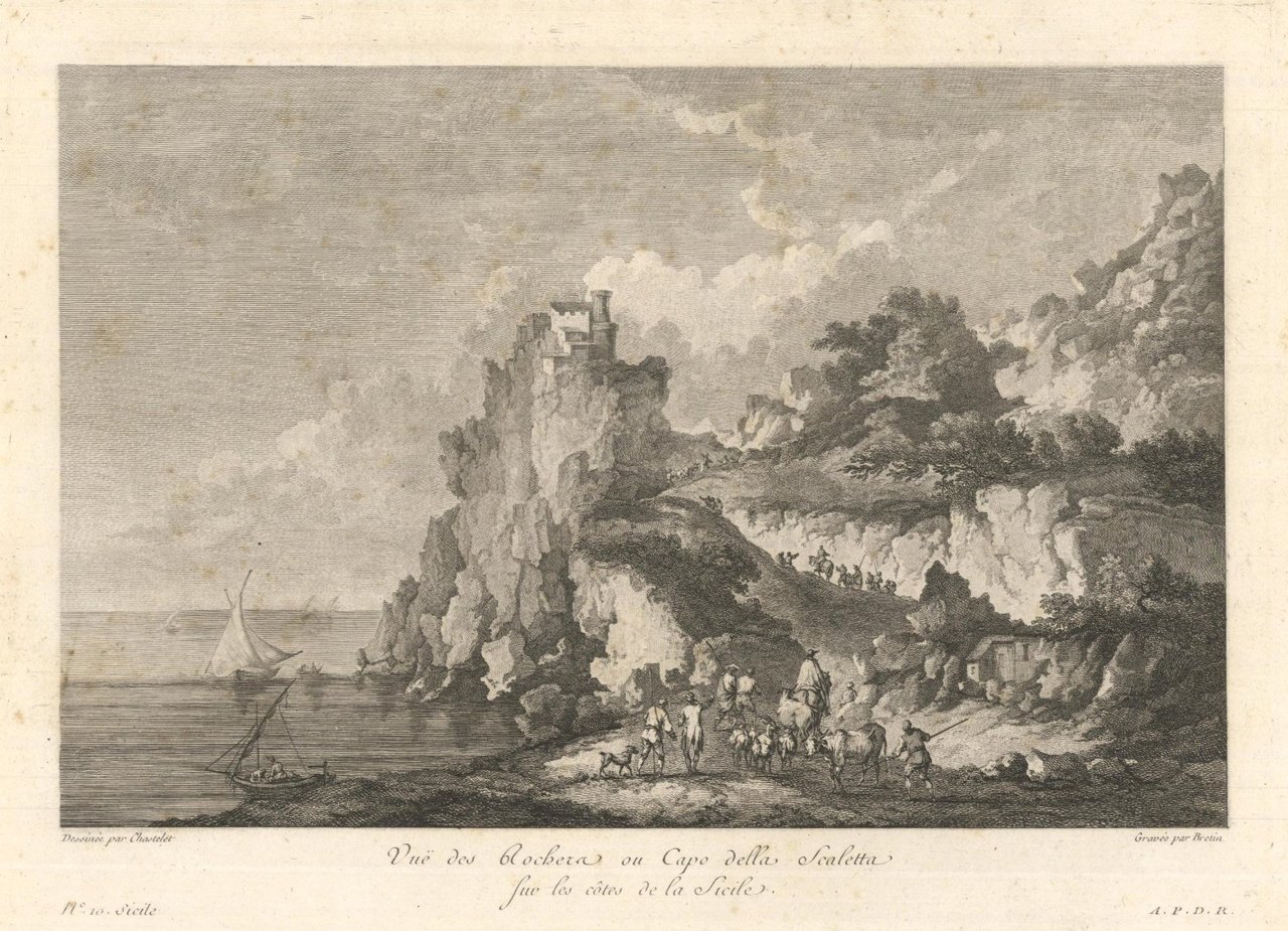 Vue des Rochers ou Capo della Scaletta sur les cótes …