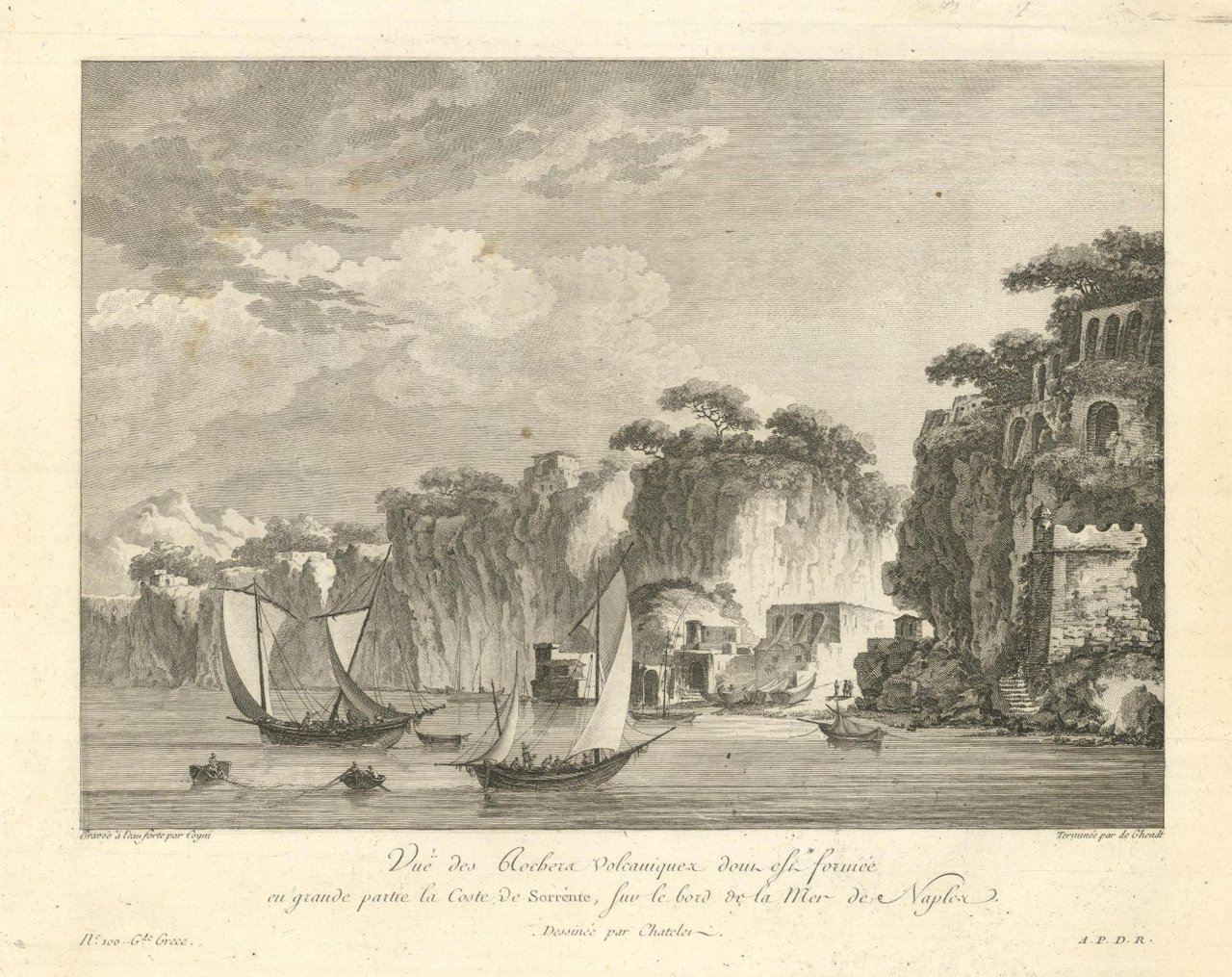 Vue des Rochers volcaniques dont est formée en grande partie …