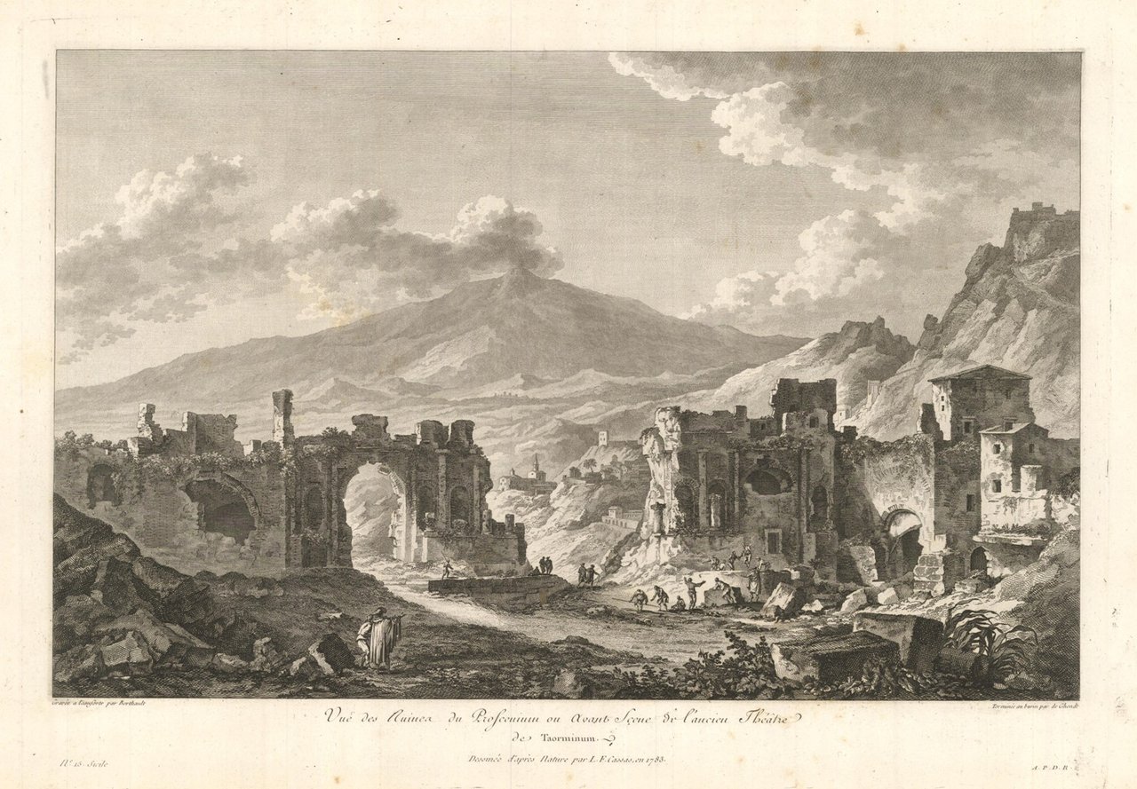 Vue des Ruines du Proscenium ou Avant Scene de l'ancien …