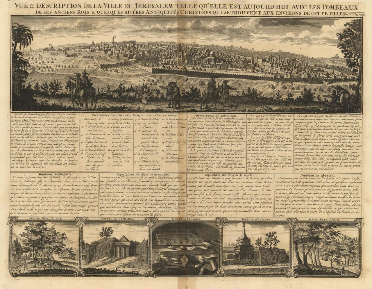 Vue & Description de la Ville de Jerusalem Telle qu' …