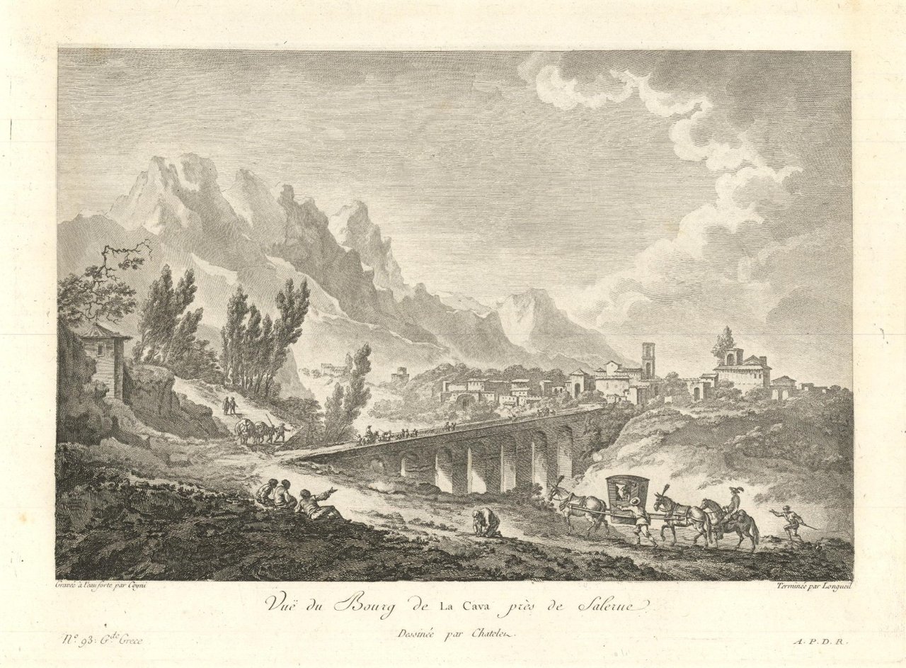 Vue du Bourg de la Cava près de Salerne