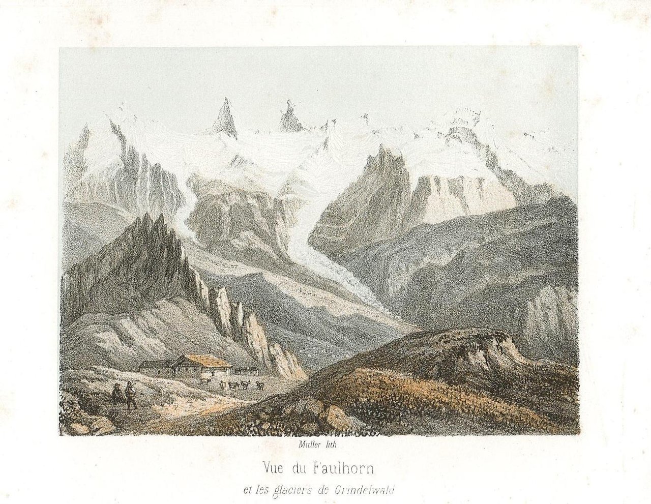 Vue du Faulhorn et les glaciers de Grindewald