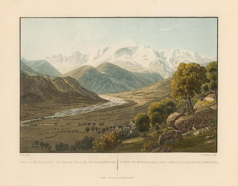 Vue du Mont-Blanc et de la vallèe de Sallenche