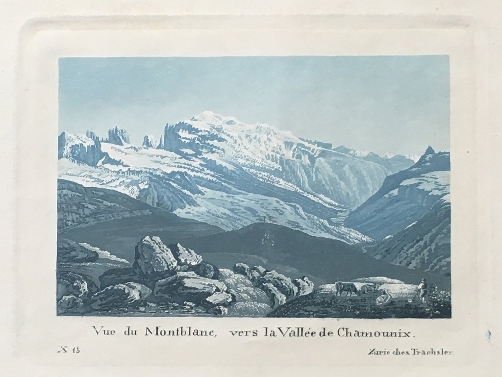 Vue du Montblanc vers la Vallée de Chamounix