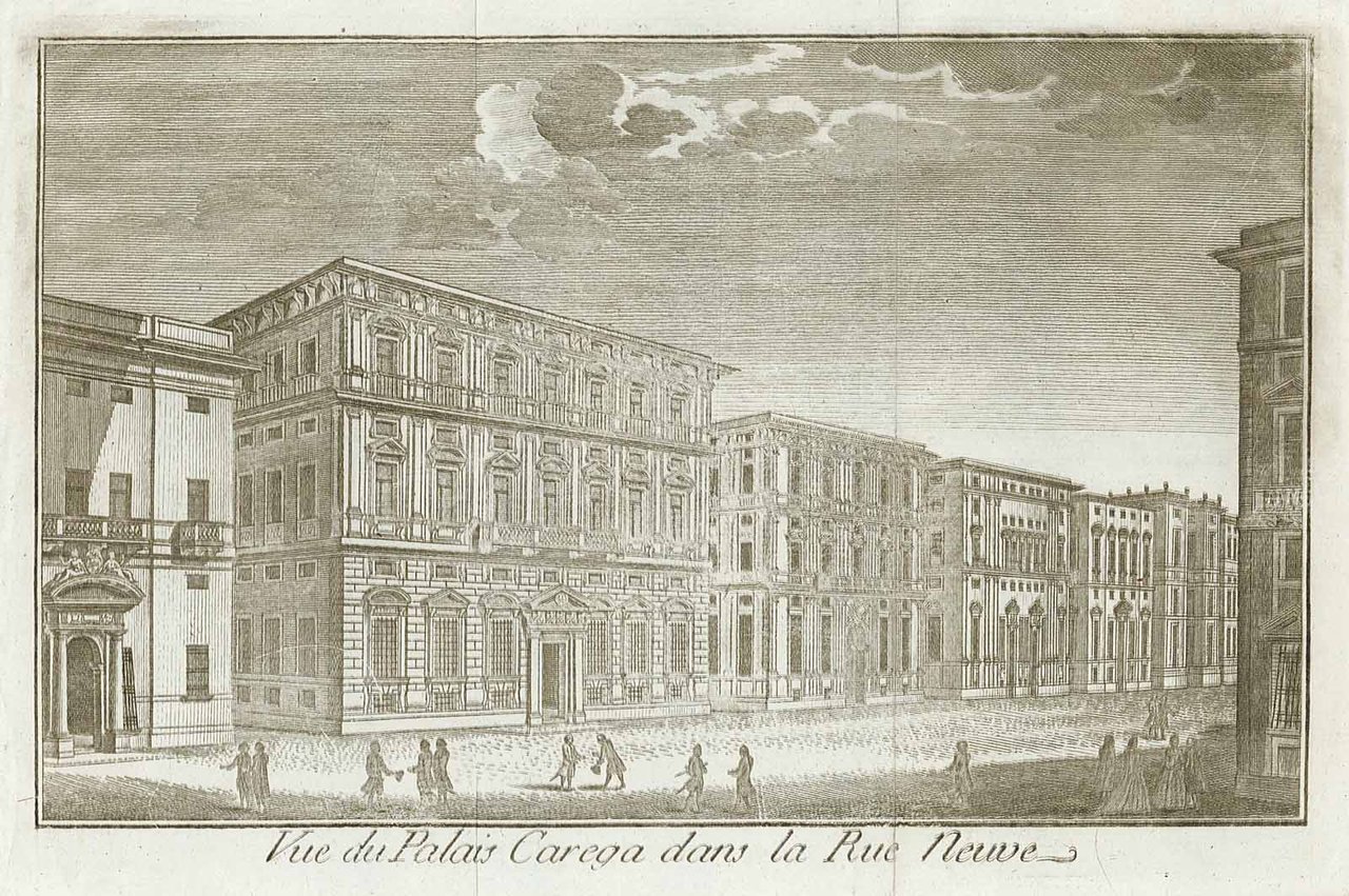 Vue du Palais Carega dans la Rue Neuve