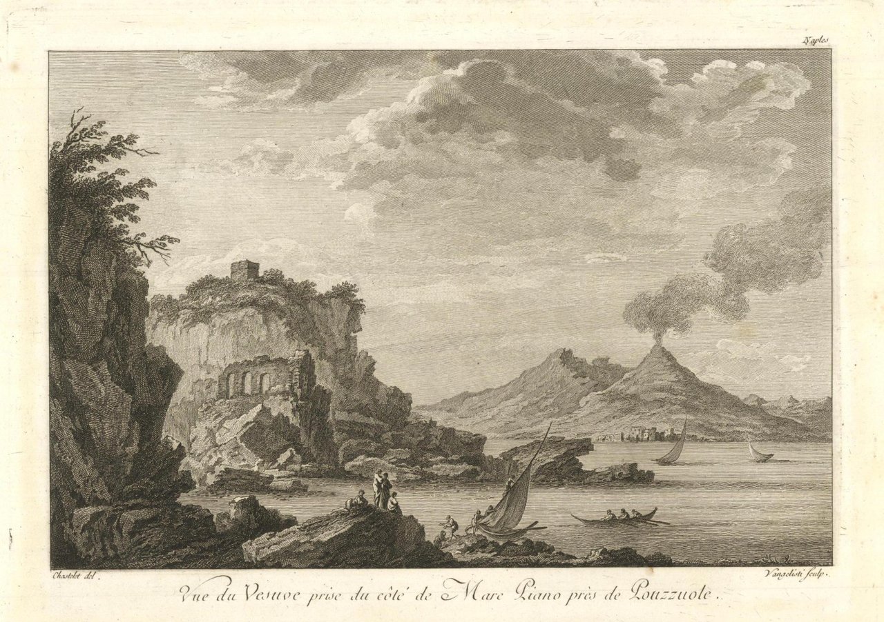 Vue du Vesuve prise du Còte de Mare Piano près …