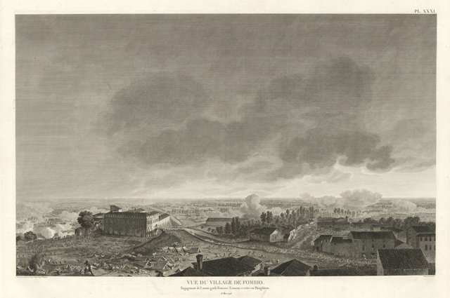 Vue du Village de Fombio / Engagement de l'avant-garde Française.