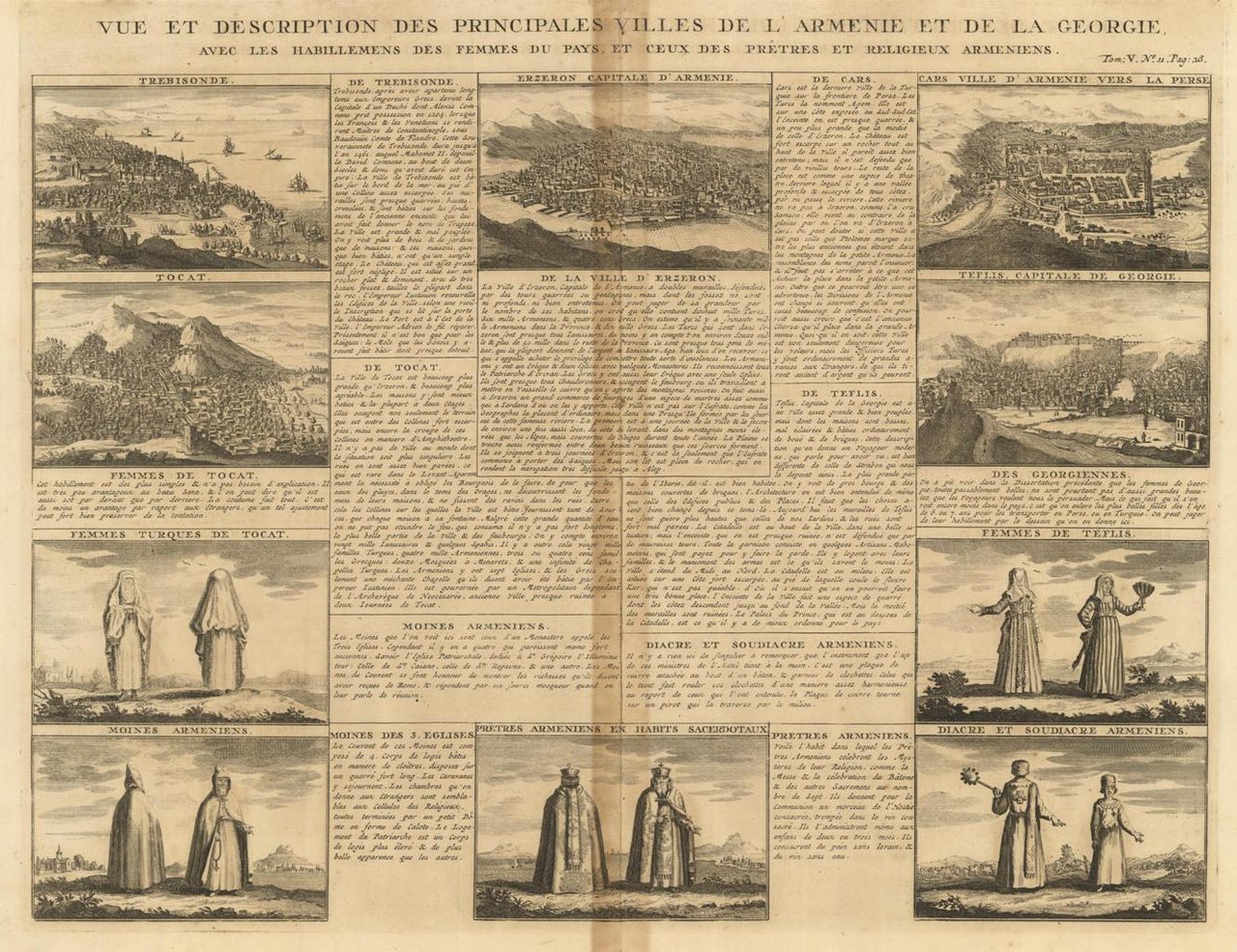 Vue et description des principales villes de l'Armenie et de …