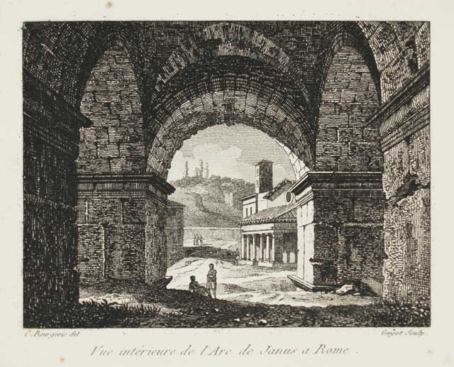 Vue intérieur de l'Arc de Janus a Rome