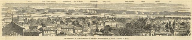 Vue panoramique de champ de bataille de Solferino, prise de …