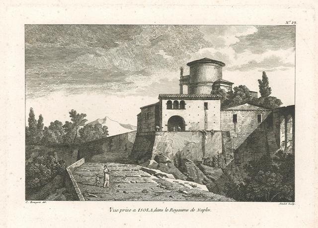 Vue prise a Isola, dans le Royaume de Naples