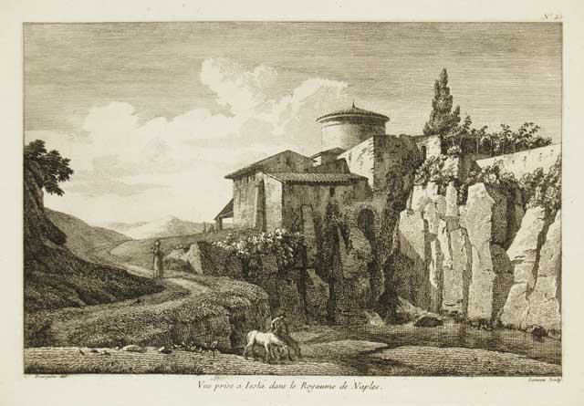 Vue prise a Isola dans le Royaume de Naples