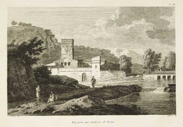Vue prise aux environs de Rome