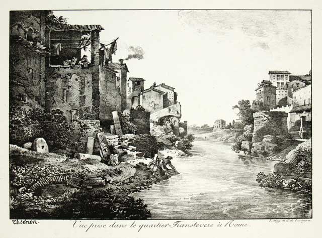 Vue prise dans le quartier Trastevere à Rome