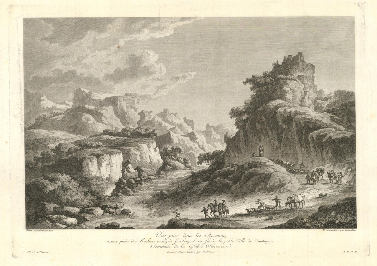 Vue prise dans les Apennins et aux / pieds des …