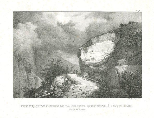 Vue prise du Chemin de la Grande Scheideck a Meyringen. …