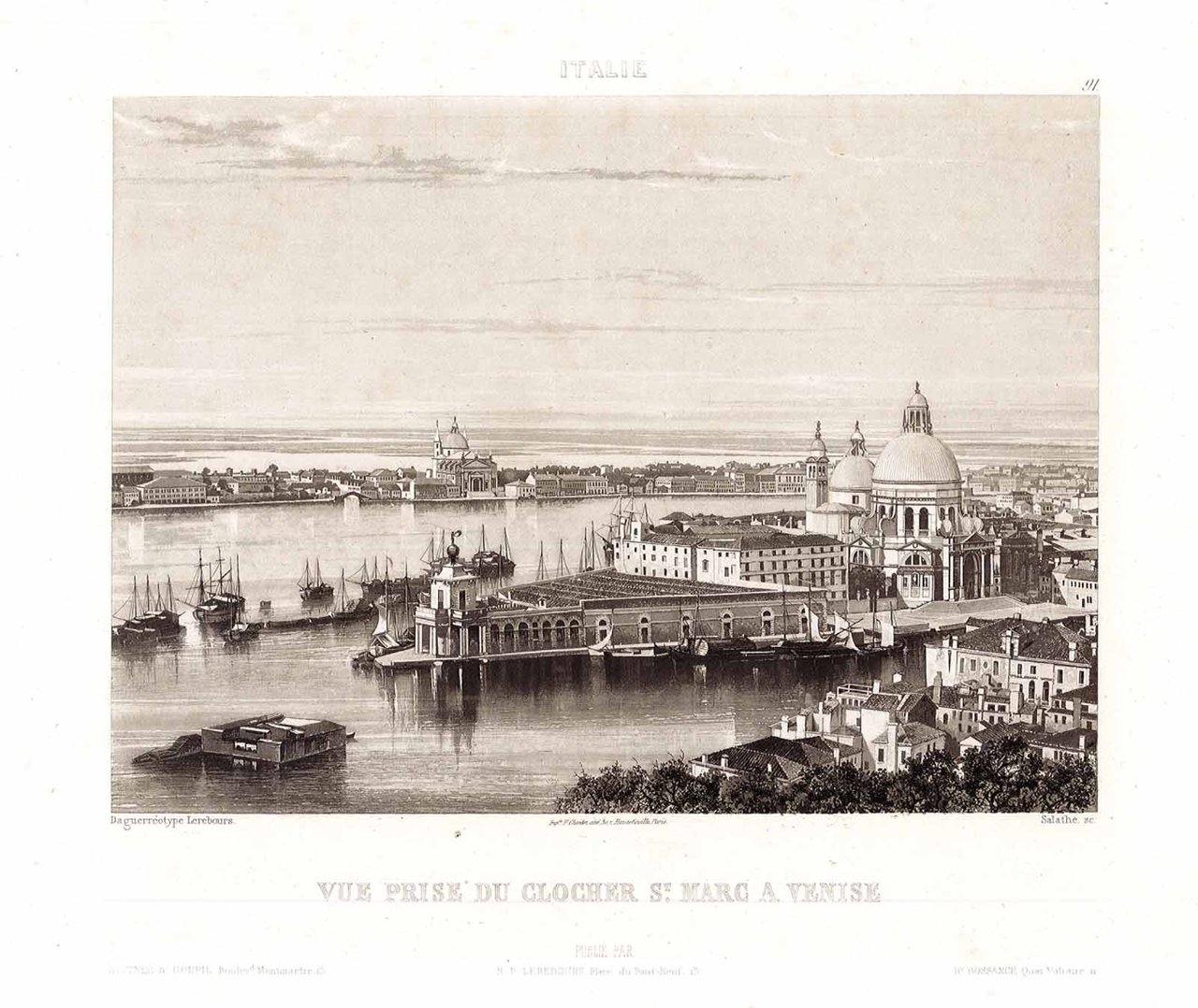 Vue prise du clocher St-Mare, à Venise