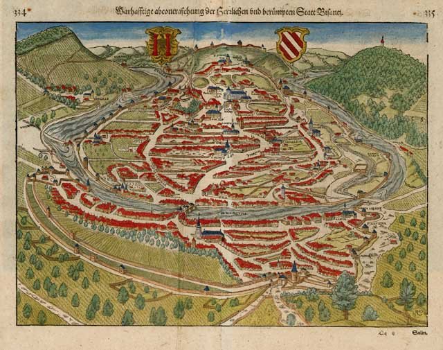 Wahrhafftige abcontafehtung der Herzlichen und Berhümpten statt Bisantz'