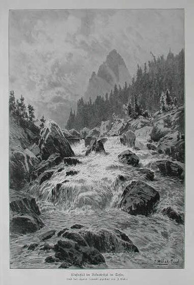 Wasserfall im Bedrettothal im Tessin