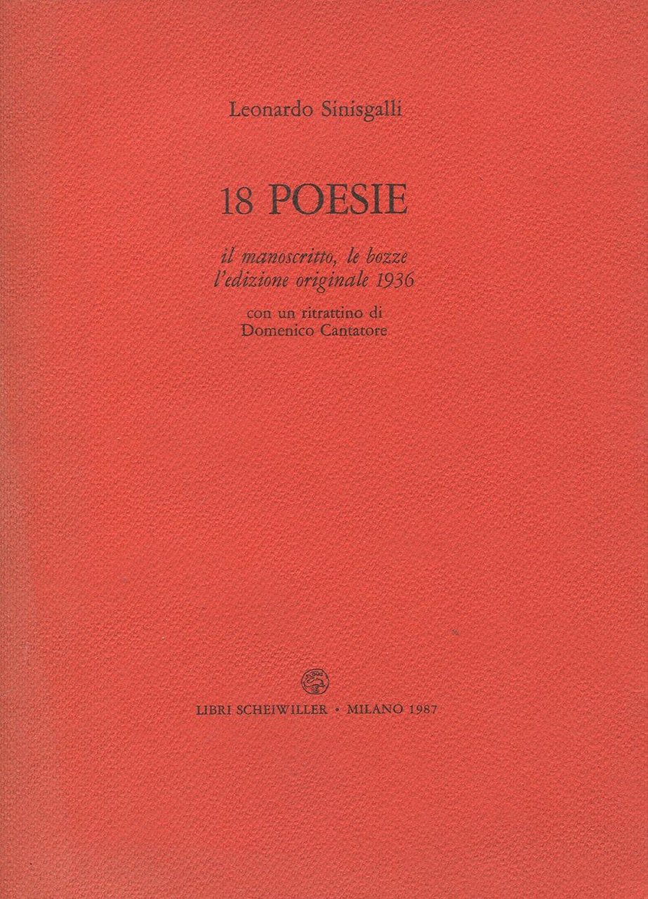 18 poesie. Il manoscritto, le bozze, l'edizione originale 1936 | Immagine principale