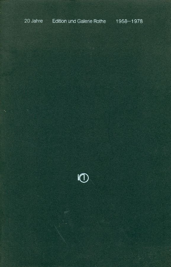 20 Jahre. Edition und Galerie Rothe 1958-1978 | Immagine principale