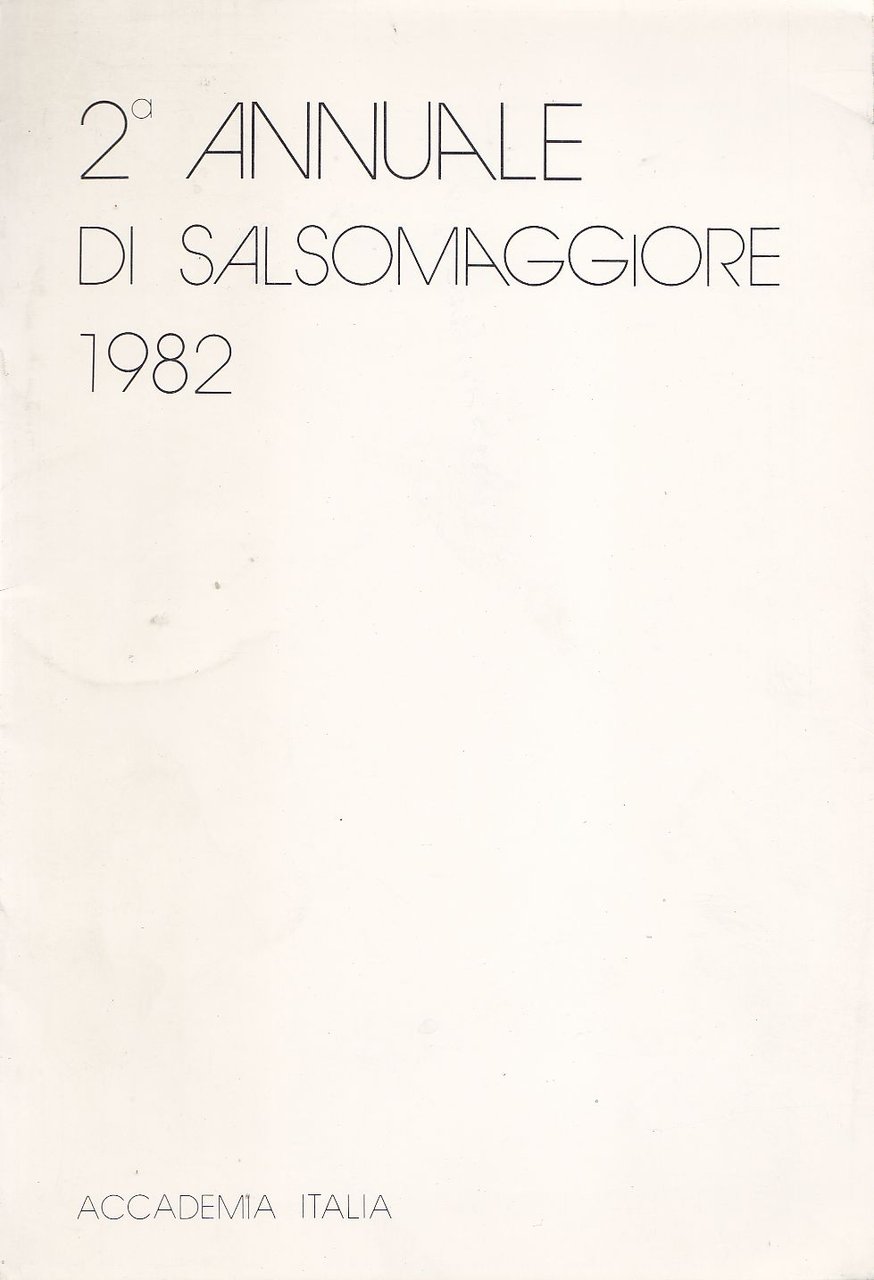 2a Annuale di Salsomaggiore 1982 | Immagine principale