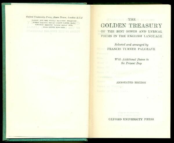 The golden treasury of the best songs and lyrical poems …