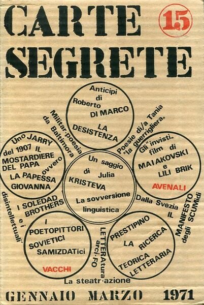 Carte Segrete. Gennaio - Marzo 1971, n. 15