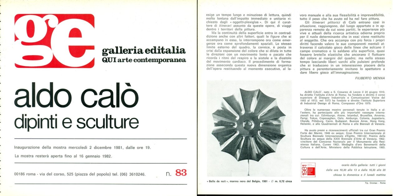 Aldo Calò dipinti e sculture | Immagine principale