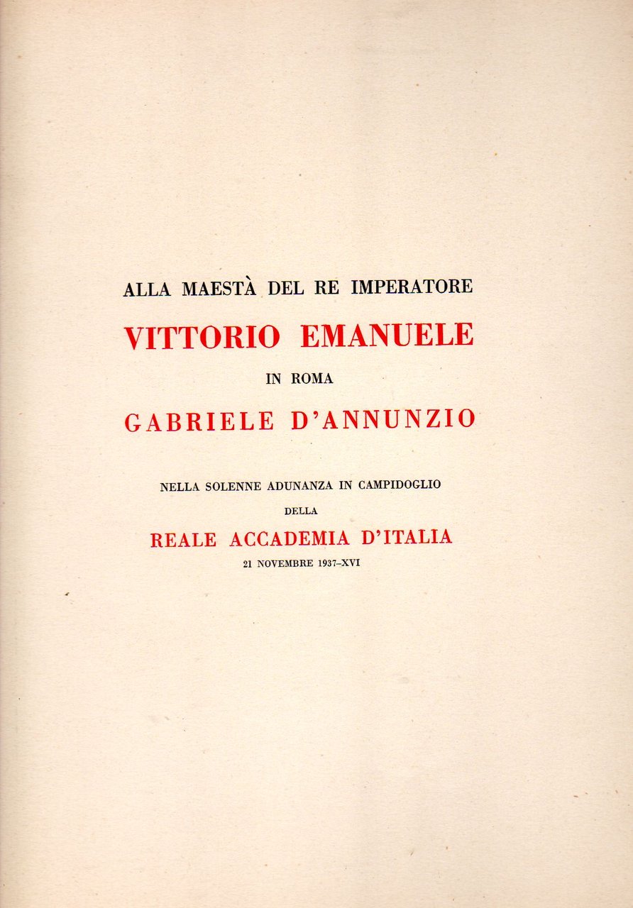 Alla Maestà del Re Imperatore Vittorio Emanuele in Roma nella … | Immagine principale